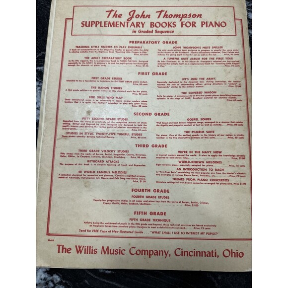 John Thompson's Modern Course for the Piano the Second Grade Book 1937 - Picture 14 of 14